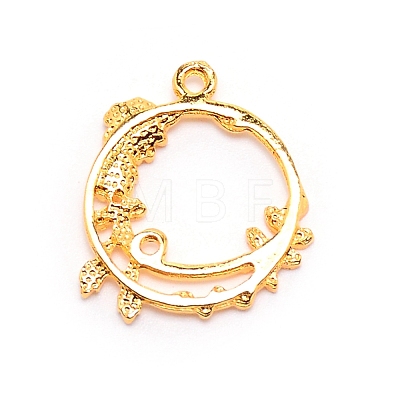 Alloy Open Back Bezel Pendants PALLOY-TAC0022-16G-1