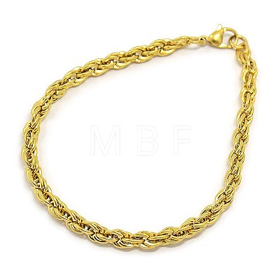 Fashionable 304 Stainless Steel Rope Chain Bracelet Making X-STAS-A028-B054G-1