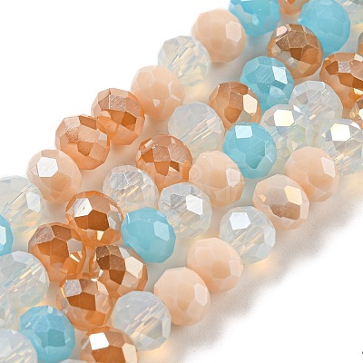 Glass Beads Strands EGLA-A034-M6mm-56-1