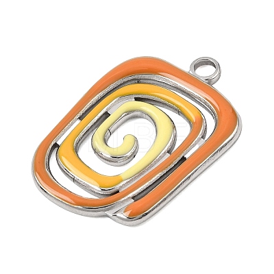 Stainless Steel+Enamel Pendants SA-CBAA487-43P-1