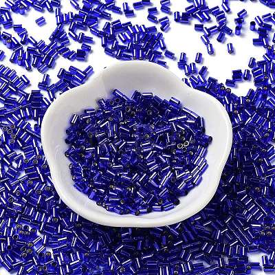 Baking Paint Glass Round Bugle Beads SEED-Z002-A-E12-1