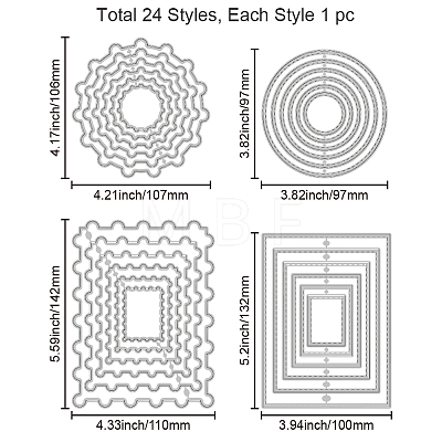 Carbon Steel Cutting Dies Stencils DIY-WH0309-2107-1