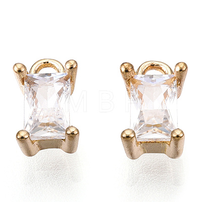 Brass Cubic Zirconia Charms KK-S350-367A-C-NF-1