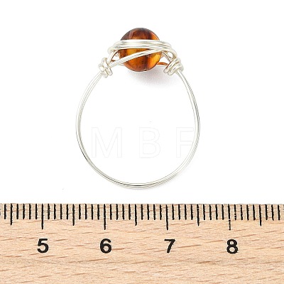 Natural Amber Finger Rings RJEW-JR01040-1
