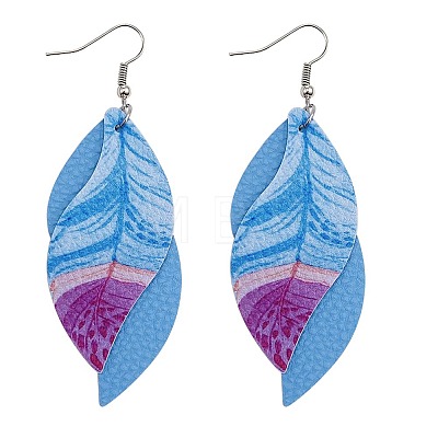 Imitation Leather Dangle Earrings FS-WG7D41A-06-1