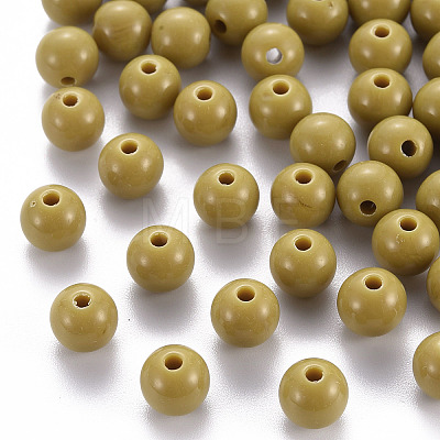 Opaque Acrylic Beads X-MACR-S370-C8mm-29-1