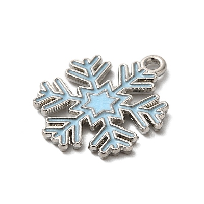 Winter Theme Alloy Enamel Pendants ENAM-M002-05S-P-1