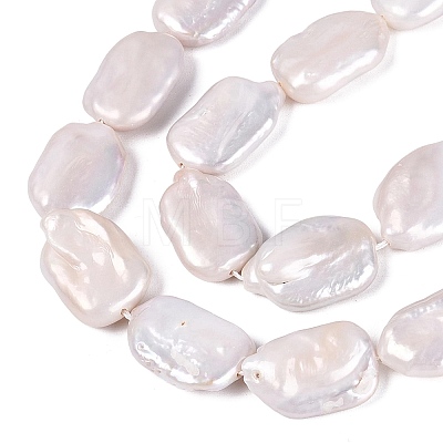 Natural Baroque Pearl Keshi Pearl Beads Strands PEAR-S020-D16-1