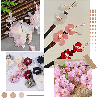 6Bundles Gypsum Artificial Flower Heart Core DIY-GF0014-11A-1