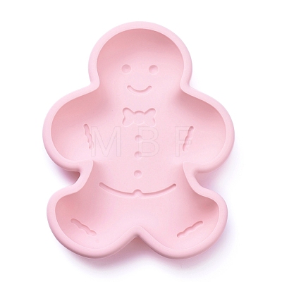 Gingerbread Man Food Grade Silicone Molds DIY-F044-05-1