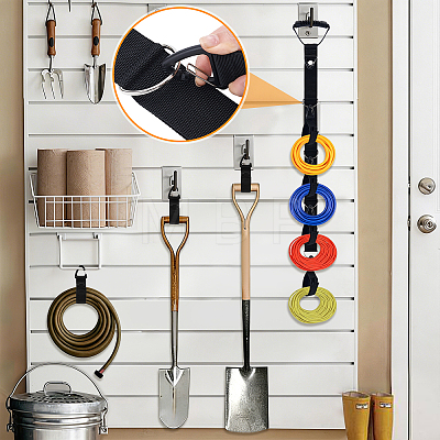 Nylon Adjustable Extension Cord Holder Organizer with Triangle Clips AJEW-WH0696-782-1