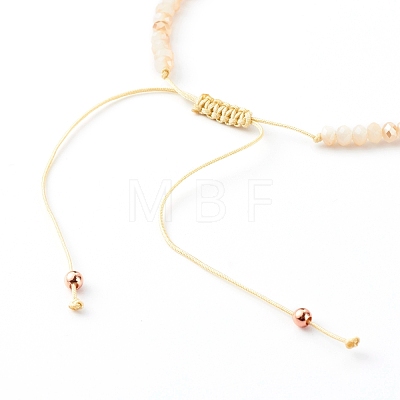Adjustable Nylon Thread Braided Bead Bracelets BJEW-JB06456-01-1