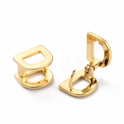 Initial Hoop Earrings for Women EJEW-P194-01G-D-1