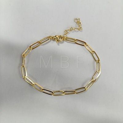 Minimalist 304 Stainless Steel Paperclip Chain Bracelets for Women XV4057-4-1