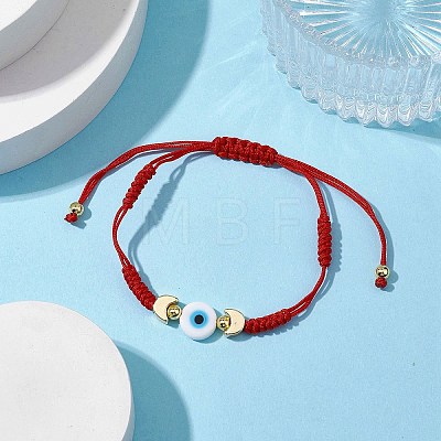 Adjustable Lanmpword Evil Eye Braided Bead Bracelet BJEW-JB11062-02-1