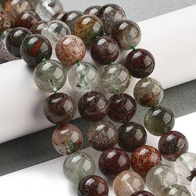 Natural Four Seasons Lodolite Quartz Beads Strands G-Z063-A02-02-1