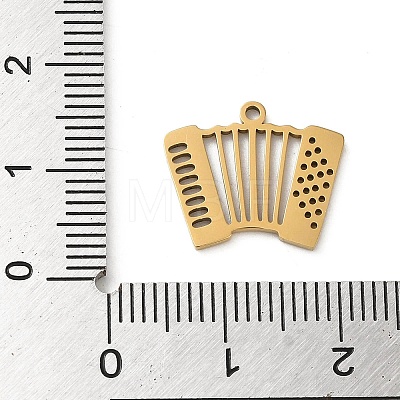 5Pcs 201 Stainless Steel Pendants STAS-B064-12G-1