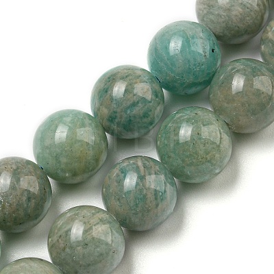 Natural Amazonite Beads Strands G-K068-03-10mm-01-1