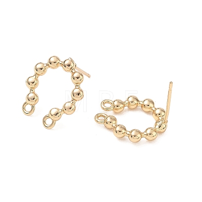 Brass Stud Earring Findings KK-CBABAE6-01LG-1