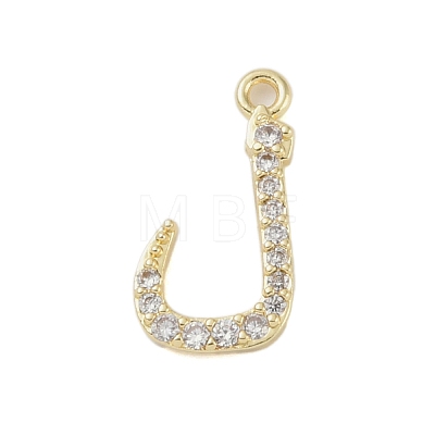 Rack Plating Brass Micro Pave Clear Cubic Zirconia Pendants KK-A224-03P-G-1