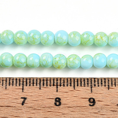 Baking Paint Glass Beads Strands DGLA-N003-4mm-C04-1