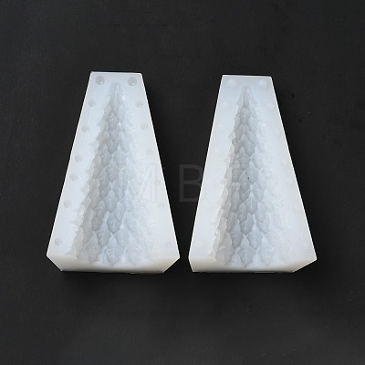 3D Christmas Tree DIY Candle Two Parts Silicone Molds CAND-B002-14-1
