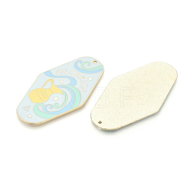 Rack Plating Alloy and Enamel Big Pendants ENAM-T021-29K-1