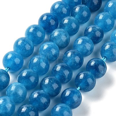 Dyed Natural Malaysia Jade Beads Strands G-G021-02A-10-1