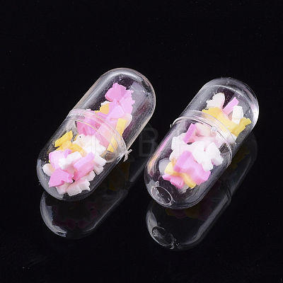 Openable Transparent Plastic Capsule Container KY-S159-03P-1
