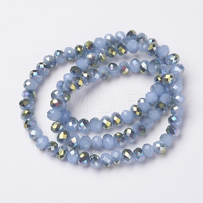 Electroplate Glass Beads Strands EGLA-A034-J6mm-S02-1
