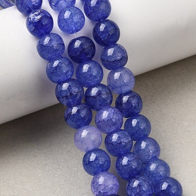 Crackle Glass Beads Strands GLAA-F098-05C-11-1