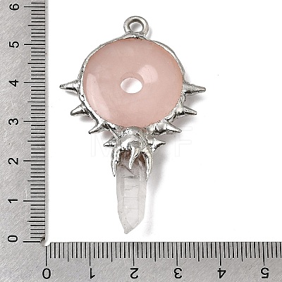 Natural Rose Quartz Big Pendants G-G466-02P-11-1