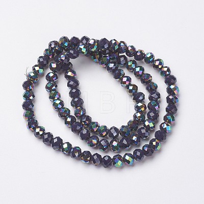 Electroplate Opaque Glass Beads Strands EGLA-A034-P4mm-Q01-1