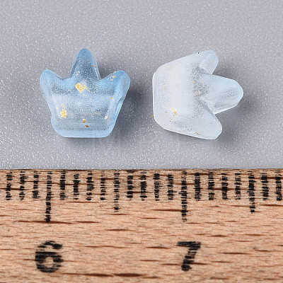 Frosted Transparent Acrylic Beads FACR-T009-01D-1