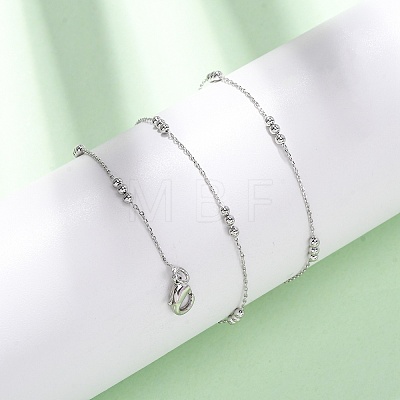 2MM Brass Round Ball Cable Chain Necklaces MAK-L045-01P-1