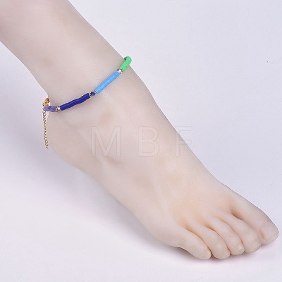 Handmade Polymer Clay Anklets AJEW-AN00273-1