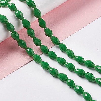 Faceted Glass Beads Strands GLAA-E037-01A-1