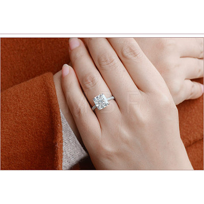 Brass Crystal Rhinestone Finger Rings for Women WGCDF56-05-1