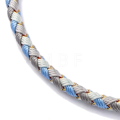 Polyester Cord Braided Bracelet Makings MAK-Z003-01P-17-1