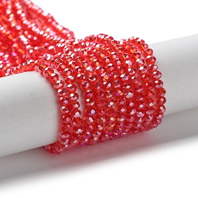 Electroplate Glass Beads Strands EGLA-R048-2mm-03-1