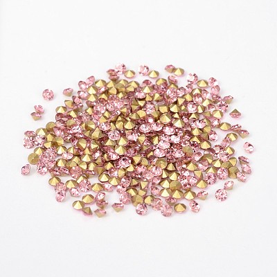 Back Plated Grade A Diamond Glass Pointed Rhinestone LS-RGLA-SS16-022-1