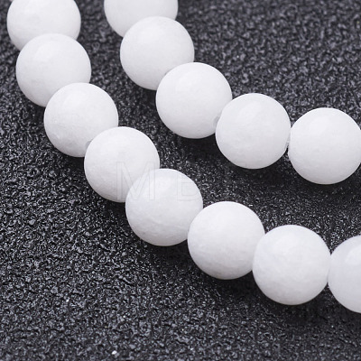 Natural White Jade Beads Strands X-GSR4mmC067-1