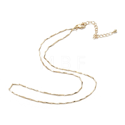 Brass Bar Link Chain Necklaces NJEW-K123-04G-1