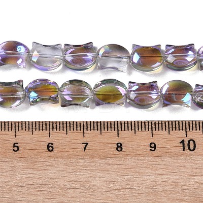 Electroplate Glass Beads Strands EGLA-Q128-06A-FR04-1