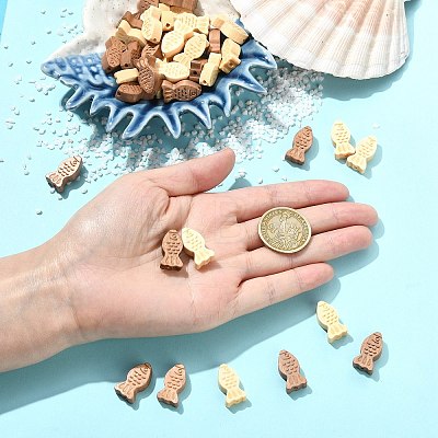 40Pcs 2 Colors Dyed Wooden Beads WOOD-CJ0002-68-1