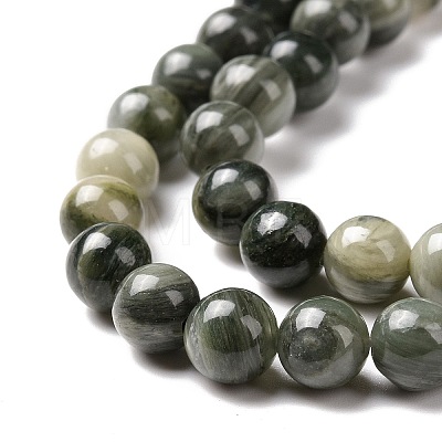Natural Green Rutilated Quartz Beads Strands X-G-Q462-61-6mm-1