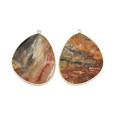 Natural Crazy Agate Pendants G-E526-02E-1