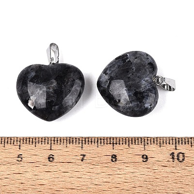Natural Larvikite Pendants G-N362-05P-05-1