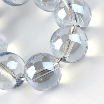 Electroplate Glass Beads Strands X-EGLA-Q062-8mm-A07-1