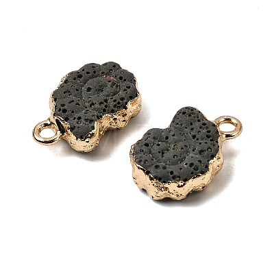 Dyed Synthetic Lava Rock Pendants G-P614-05G-06-1